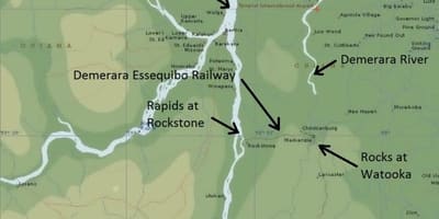 지도 essequibo 해안 가이아나